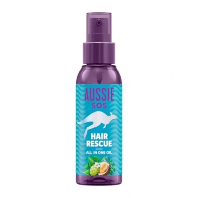 Imagen de Aussie SOS Hair Rescue All In One Aceite Capilar 100ml Desenreda Y Suaviza El Pelo, Ayuda A Prevenir Las Puntas Abiertas Mantiene Cabello Hidratado Durante 100 Horas. Fórmula Vegana