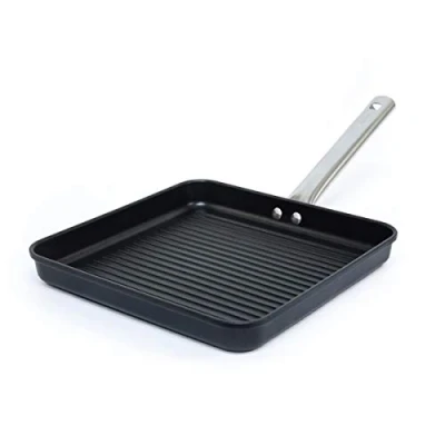 Imagen de Valira Chef Grill premium de 28x28 cm hecho en España, aluminio fundido con antiadherente reforzado, apto para inducción