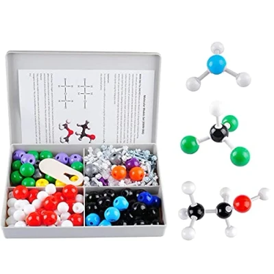 Imagen de Modelo Molecular de Química Kit Estructura bioquímica básica, Moléculas Orgánicas para Maestros Estudiantes Científico Clase Químoca Poweka (240PCS)