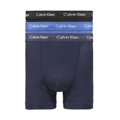 Imagen de Calvin Klein Trunk 3pk 0000u2662g Boxer, Multicolor (C black/Blu/Blu Other Version), XL Hombre