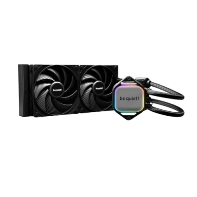 Imagen de be quiet! Pure Loop 2 240 mm refrigerador con agua, alto rendimiento de refrigeración, bomba PWM doblemente desacoplada, iluminación ARGB, tubos flexibles, botella refrigerante incluida, BW017