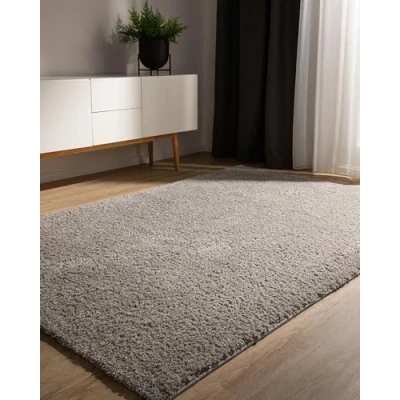 Imagen de benuta Soho Alfombra básica de pelo largo (200 x 290 cm), color gris claro