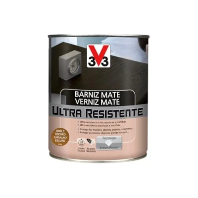 Imagen de V33 Barniz ultra resistente mate roble oscuro 2,5l
