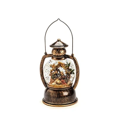 Imagen de Konstsmide Farol con luz led diseño de 3 Velas y Relleno Agua, para Uso en Interiores (IP20). Funciona Pilas