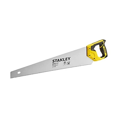 Imagen de STANLEY Serruchos Jet Cut Fine para PVC, longitud de 550mm, Aserrado Rápido y Acabado Fino, Mango Ergonómico Bimateria, Marcas 45 90, 11 Dientes por Pulgada, 2 15 244