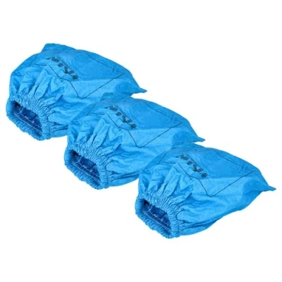 Imagen de vhbw 3x Filtro de tela compatible con Lidl/Parkside PNTS 1300 aspiradora, aspirador húmedo/seco Bolsa tejido, lavable, azul