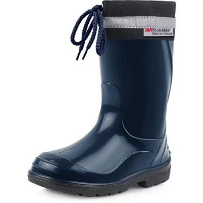 Imagen de Ladeheid Botas de Agua para niños Lluvia con Suelas Antideslizantes Unisex Goma Niñas Rainboots for Kids Impermeables LA 972 (Azul Oscuro/Negro, 26 EU)