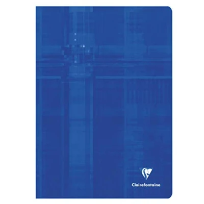 Imagen de Clairefontaine 3153C Un cahier piqué 120 pages 21x29,7 cm 90g quadrillées 4/8, couverture carte pelliculée couleur aléatoire
