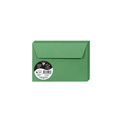 Imagen de Clairefontaine 5596C Un Paquet de 20 Enveloppes Pollen Format C6 (11,4x16,2cm) 120g Auto Adhésives Vert sapin