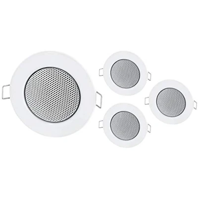 Imagen de HAVA Juego de 4 altavoces empotrables totalmente metálicos, diseño halógeno, empotrable, 60 mm