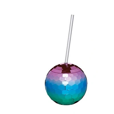 Imagen de BARCRAFT Novelty Disco Ball Copa de Cóctel, Multicolor, 560 ml (19.5 fl oz)