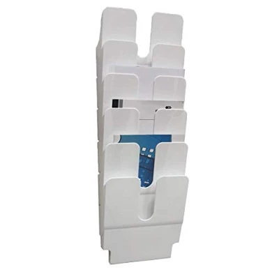Imagen de Durable 1700008011 Juego de dispensadores folletos (Flexiplus 6, retrato A4) 1 juego, blanco