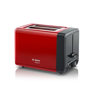 Imagen de Bosch Tostador corto, DesignLine, Función Descongelación y Calentamiento, Rojo, TAT4P424