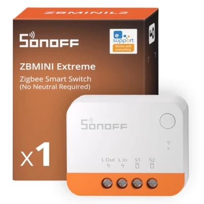 Imagen de SONOFF Zigbee Interruptor Inteligente, No se Requiere Neutral, Funciona con Alexa &amp; Google Home, Bridge