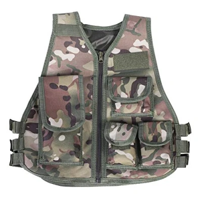 Imagen de Chaleco Niños Camuflaje, Táctico Adultos Militar de Ejército Combate Juego CS Molle para Juegos Al Aire Libre