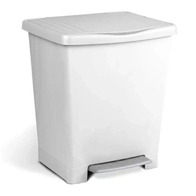 Imagen de Tatay Cubo de Pedal Millenium, 23L Capacidad, Apertura a Pedal, Polipropileno, Libre BPA, Bolsa Basura 30L. Color Blanco, 33,5 x 30 39 cm