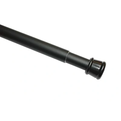 Imagen de GARDINIA Barra de metal para cortinas, Extensible, Montaje sin tornillos ni taladros, Diámetro 23/26 mm, Longitud 90 140 cm, Negro mate, Acero