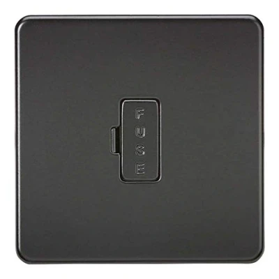 Imagen de Knightsbridge SF6000MBB Unidad de espolón fusionada 13 A, Negro/Negro, Spur Fused