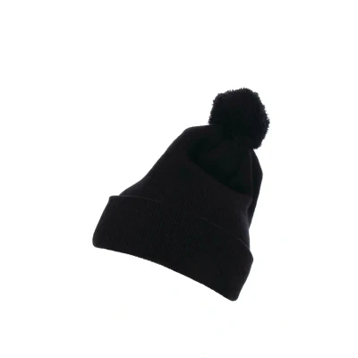 Imagen de Flexfit Cuffed POM Gorro, Talla: One Size, Black