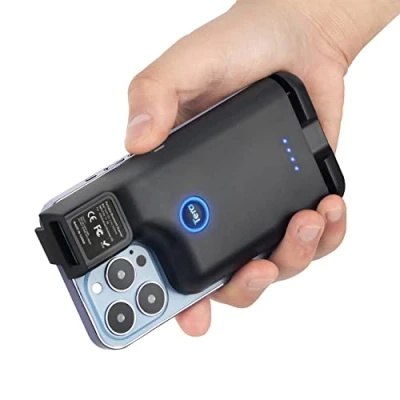 Imagen de Tera Escáner de códigos Barras Clip Trasero Portátil Inalámbrico con Bluetooth 1D 2D QR Lector Código Escaneo Imagen para Smartphone, Compatible Android e iOS, Modelo 0013
