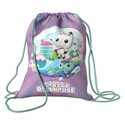 Imagen de Gabby Mochila Saco, con Cuerdas, Preescolar, Complementos, Color Morado, Producto Oficial (CyP Brands)