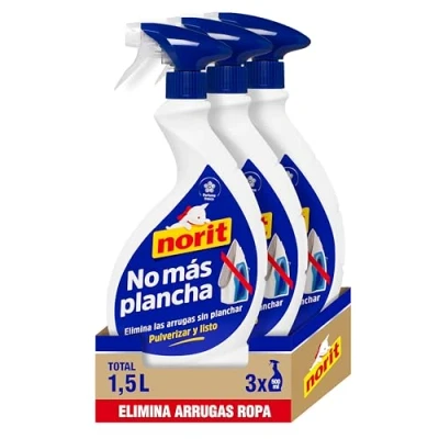 Imagen de Norit No más plancha 500ml, Elimina las arrugas sin planchar Pack de 3 x 500 ml = 1,5L