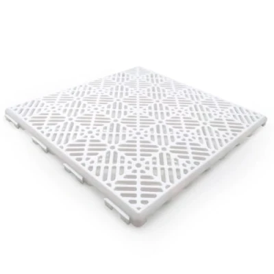 Imagen de Pack 24 Losetas Autoventiladas para Suelos (2m² aprox. Blanco) Loseta de polipropileno piscinas, duchas jardín, baños, vestuarios, terrazas