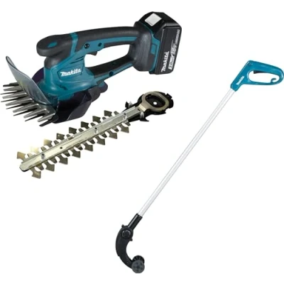 Imagen de Makita DUM604RFX1 Tijeras de césped (18 V, 3,0 Ah, 1 batería y Cargador, Incluye alargador Mango con Rueda)