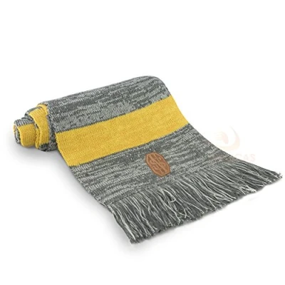 Imagen de Cinereplicas Animales Fantásticos Bufanda Ultra Suave Newton Scamander Licencia Oficial 190 cm Gris y Amarillo