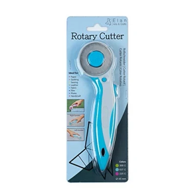 Imagen de Elan Cutter Rotatorio Tela Azul, Cuter circular, para Patchwork, cortador Rotativo Tela, Manualidades, de industrial, Circular 45mm