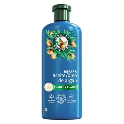 Imagen de Herbal Essences Champú Reparador Aceite Argán, 350 ml Pelo Dañado, Hidratación Intensa, De Origen Natural*, Sin Siliconas *Ingredientes La Fórmula