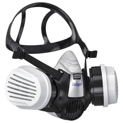 Imagen de Dräger X plore 3300 Juego de medias máscaras pintor (incluye filtro combinado A2 P3 contra gases, vapores, polvo fino y partículas, tallas S/M/L (talla S)