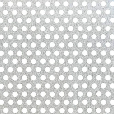 Imagen de Alberts 464240 Chapa Perforada, Perforación Circular, Aluminio, Natural, 250 x 500 0,8 mm