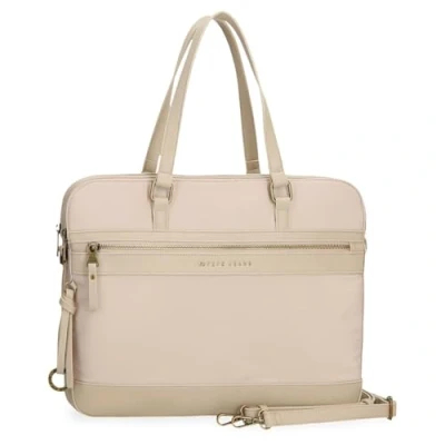 Imagen de Pepe Jeans Morgan Bolso para Portátil Beige 41x30x14 cms Poliéster y PU by Joumma Bags