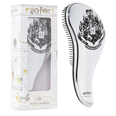 Imagen de Harry Potter Cepillo Pelo Desenredante Antitirones, Regalos Originales Todo Tipo de Cabello, Merchandising Oficial (Plateado)