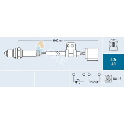 Imagen de FAE 75612 Sonda lambda MAZDA: 5, 6 Berlina, Hatchback