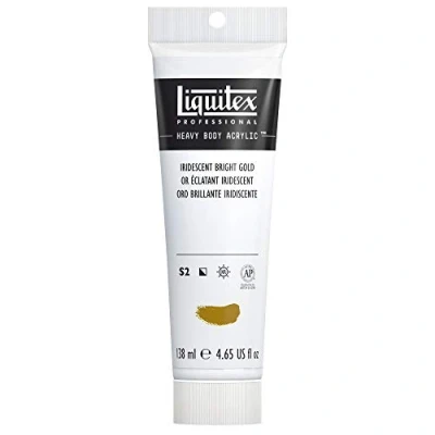 Imagen de Liquitex Heavy Body Acrylic Tubo De Pintura Acrílica, Oro Iridiscente, 138 ML
