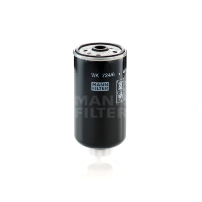 Imagen de MANN FILTER WK 724/6 Filtro Combustible enroscable, con tapón roscado de descarga agua