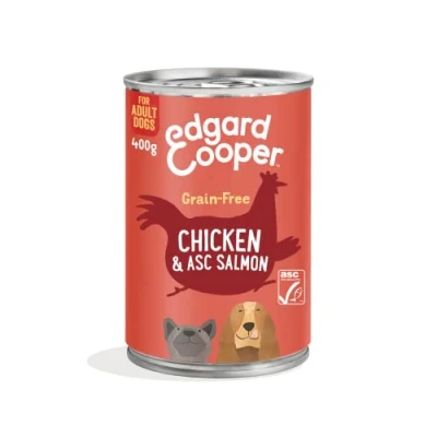 Imagen de Edgard &amp; Cooper Pollo y salmón con brócoli, arándano Col rizada para Perros Mayores