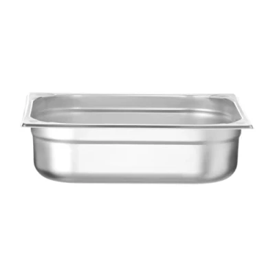 Imagen de HENDI Recipiente GN 2/3,contenedor GN,esquinas reforzadas,resistente a Temperaturas de 40 300C,apto para hornos,congeladores,calientaplatos,baño María,9L,354x325x(H) 100mm,acero inoxidable
