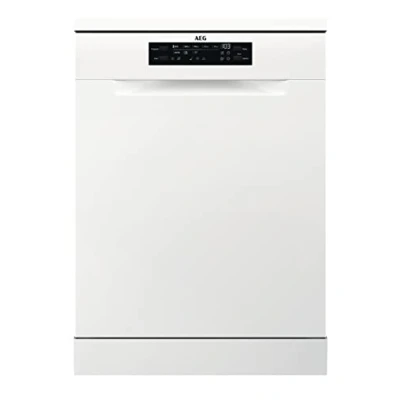 Imagen de AEG FFB53617ZW Serie 6000 Lavavajillas de pie con SatelliteClean 60 cm AirDry Resultados secado D bajo consumo cesta para cubiertos pantalla inicio diferido parada agua