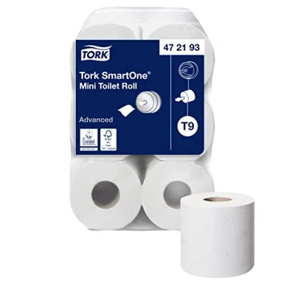 Imagen de Tork SmartOne Mini rollo de papel higiénico blanco T9, 472193