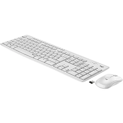 Imagen de Logitech MK295 Combo de Ratón y Teclado Inalámbricos, Disposición QWERTY Italiano, Blanco