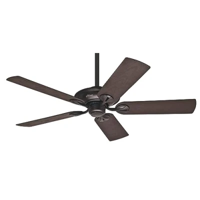 Imagen de HUNTER FAN Maribel, 132 cm, Ventilador de Techo para Interior y Exterior, Silencioso, con Cadena 5 Aspas Reversibles en Nogal, Verano o Invierno, Acabado Bronce Nuevo, Modelo 50555