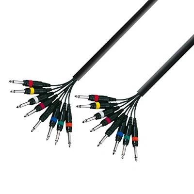 Imagen de Adam Hall Cables 3 STAR L8 PP 0300 Manguera de Cable 8 Jacks 6,3 mm mono a m