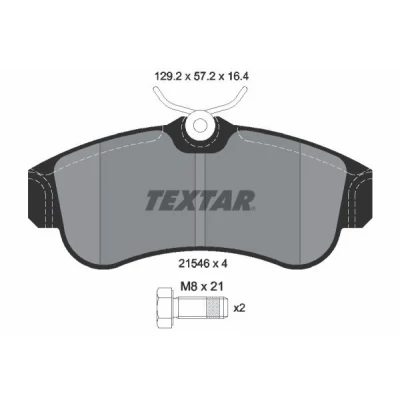 Imagen de TEXTAR 2154601 Juego de pastillas freno no preparado para indicador desgaste NISSAN: Almera II Hatchback, Primera Berlina, 2 Limousine