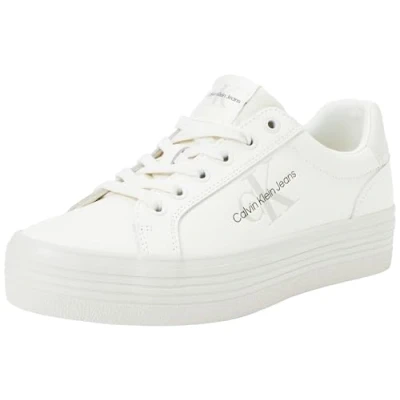 Imagen de Calvin Klein Jeans Flatform Laceup Zapatillas, Mujer, Talla: 41, Creamy white/eggshell Zapatos