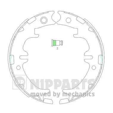 Imagen de Juego de zapatas, freno estacionamiento NIPPARTS N3502083