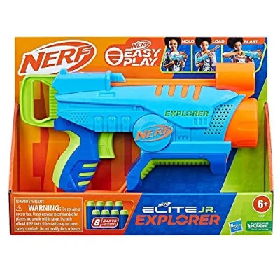 Imagen de Nerf Lanzador Elite Jr Explorer Easy Play Fácil de sostener, Cargar y lanzar para niños niñas a Partir 6 años