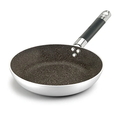 Imagen de Pentole Agnelli ALSA111BBINF28 Sartén de aluminio con avellanado bajo infinito mango tubular acero inoxidable &quot;Cool&quot;, 28 cm, plateado